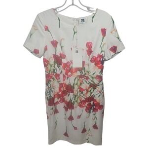 Antrophology Vicky and Lucas Floral Sheath Dress Tulip Print Career Party S NWT